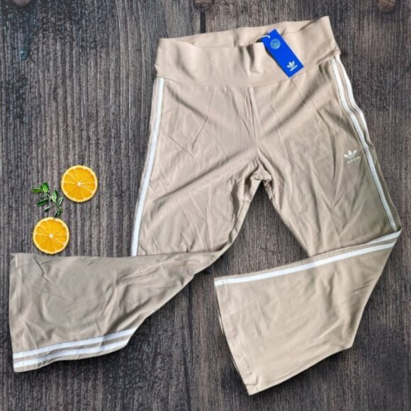 New adidas XL flare leggings 3 stripe originals womens high waist - Picture 2 of 7